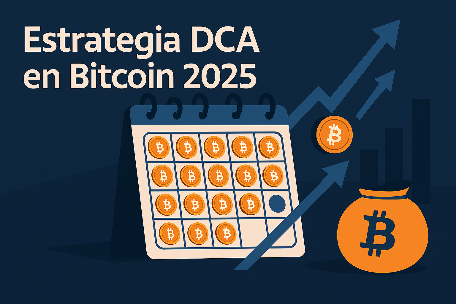Estrategia DCA en Bitcoin 2025 — calendario de compras y gráfico de promedio