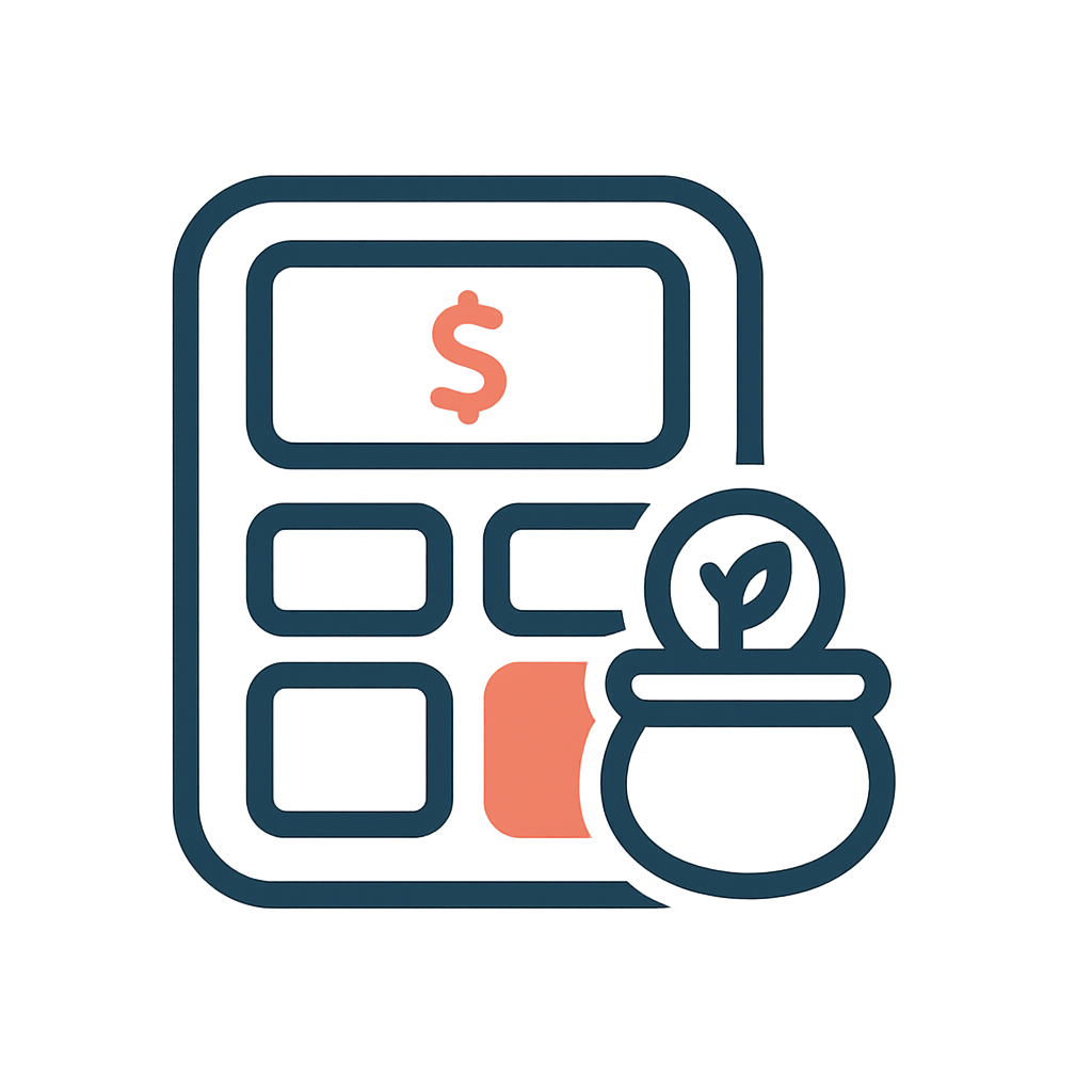 Icono de la calculadora de Jubilación con Bitcoin